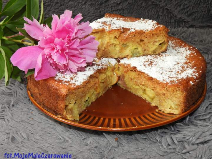 Najłatwiejsze ciasto z rabarbarem