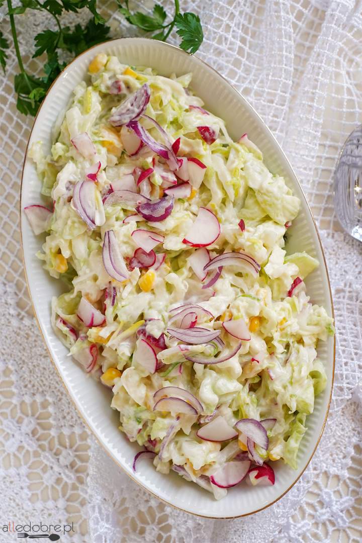 Surówka z kapusty pekińskiej i pora