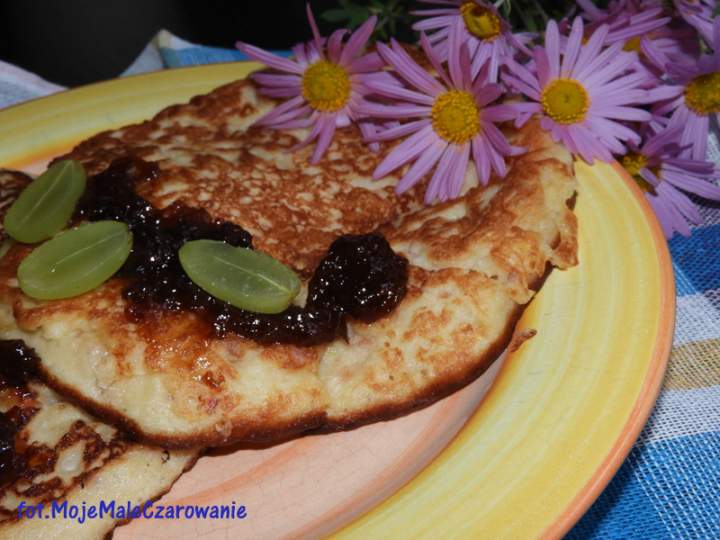 Owsiane placki z jabłkami