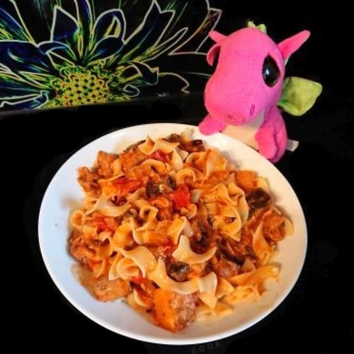 Makaron z bakłażanem