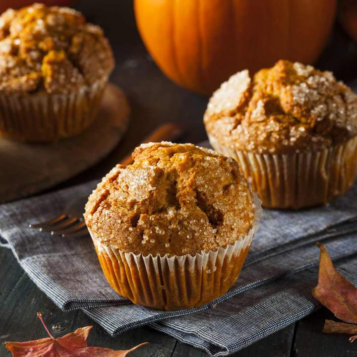 Babeczki dyniowe z chrupiącym cukrem