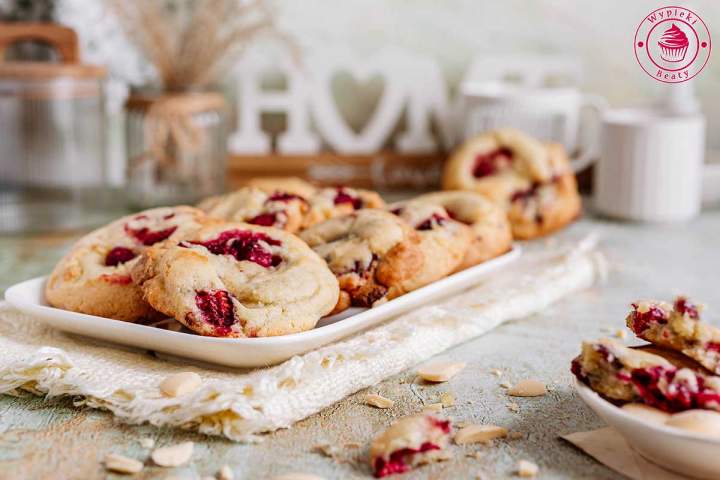 Łatwe ciastka z malinami