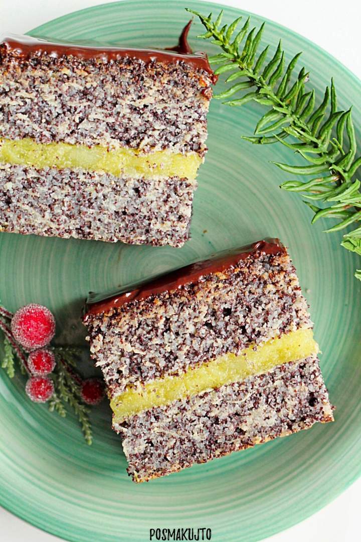 Makowiec japoński z musem jabłkowo-cytrynowym