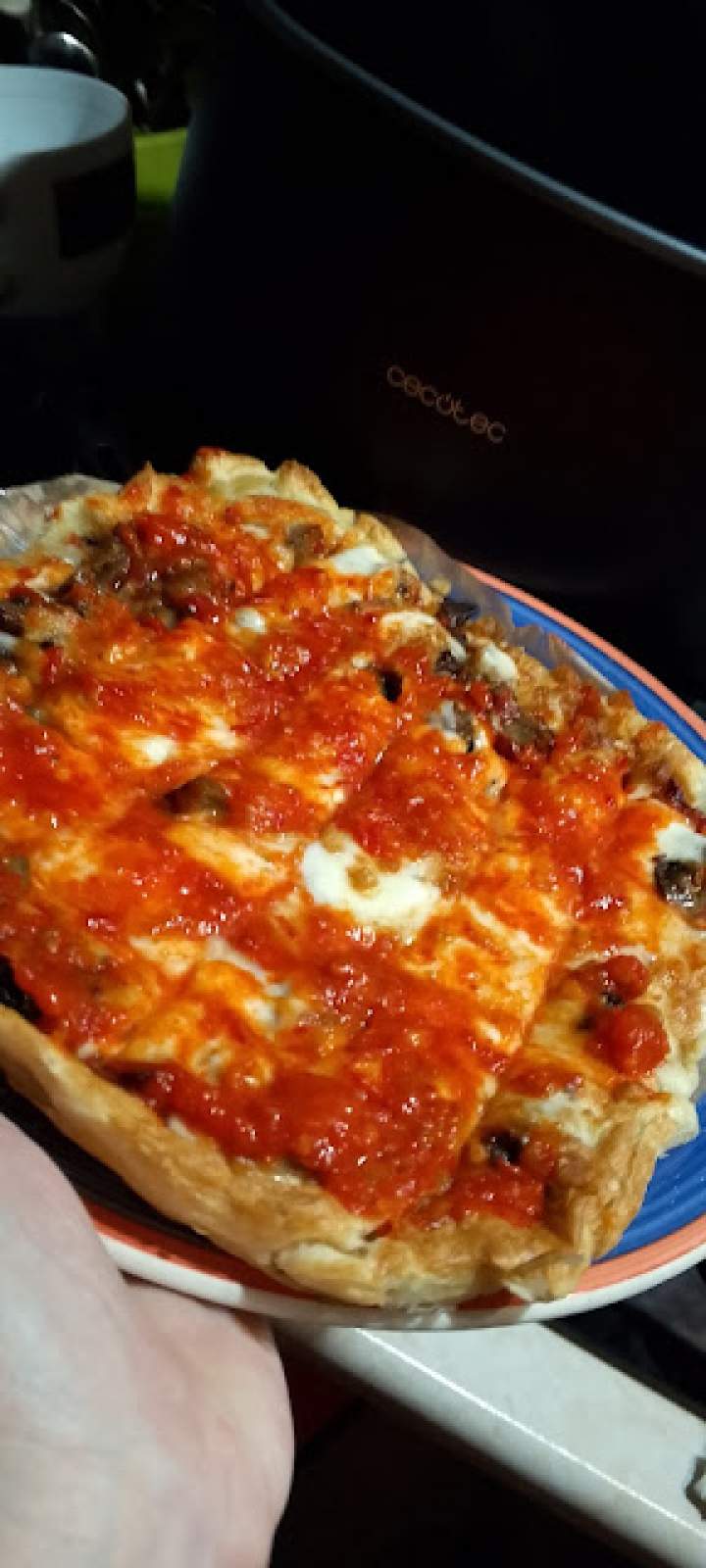 szybka a'la pizza z francuskiego ciasta z airfryer…