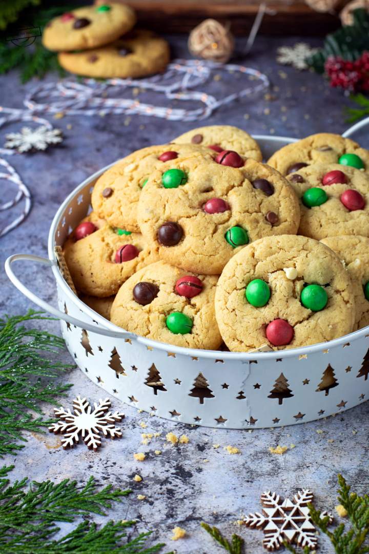 Ciasteczka z masłem orzechowym i m&m’s