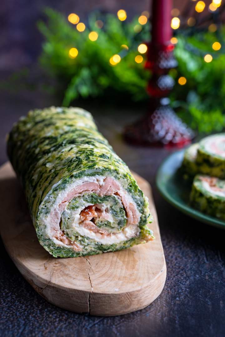 Rolada serowo-szpinakowa z łososiem