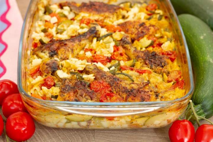 Kurczak na makaronie