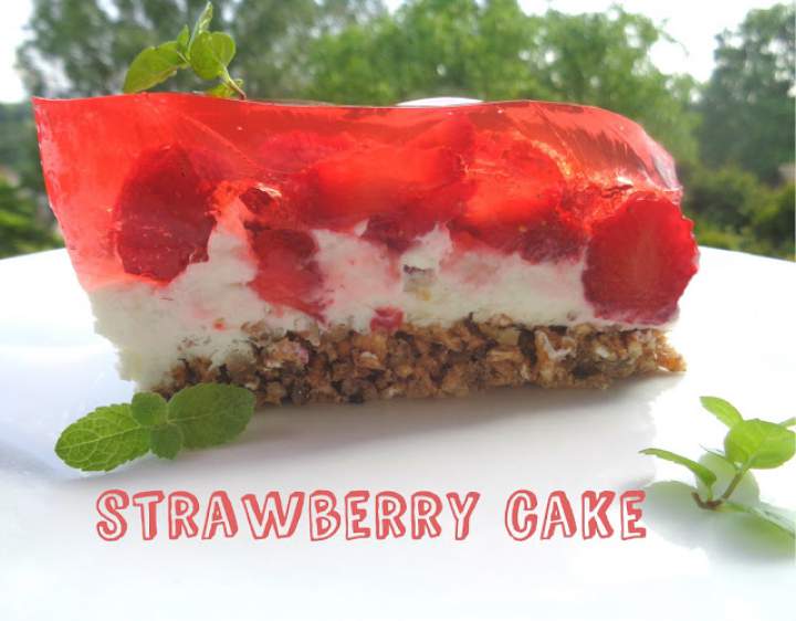Ciasto z truskawkami bez mąki i Złote Tarasy – Strawberry cake