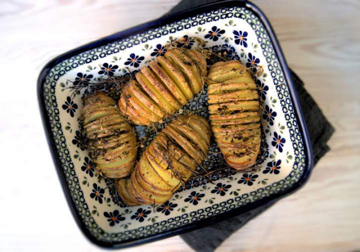 Ziemniaczki hasselback