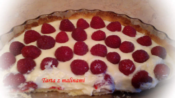 Tarta malinowa z mascarpone