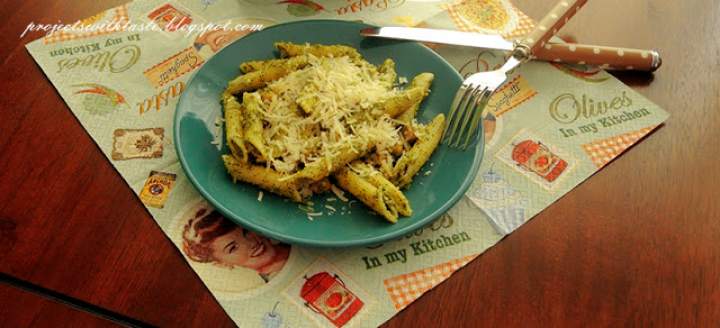 Penne w sosie koperkowym z cieciorką / Penne in dill sauce with chickpeas