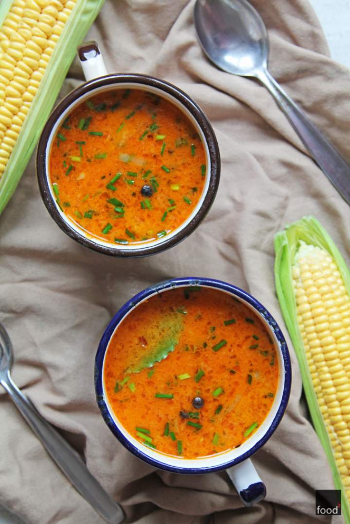 Chowder kukurydziany na mleku kokosowym