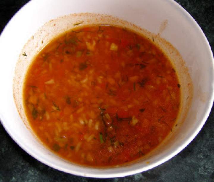 na maśle zupa pomidorowo-paprykowa z ryżem…