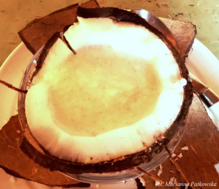Krem kokosowo-waniliowy z białą czekoladą