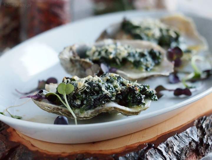 Ostrygi zapiekane ze szpinakiem i parmezanem / Spinach parmesan oysters