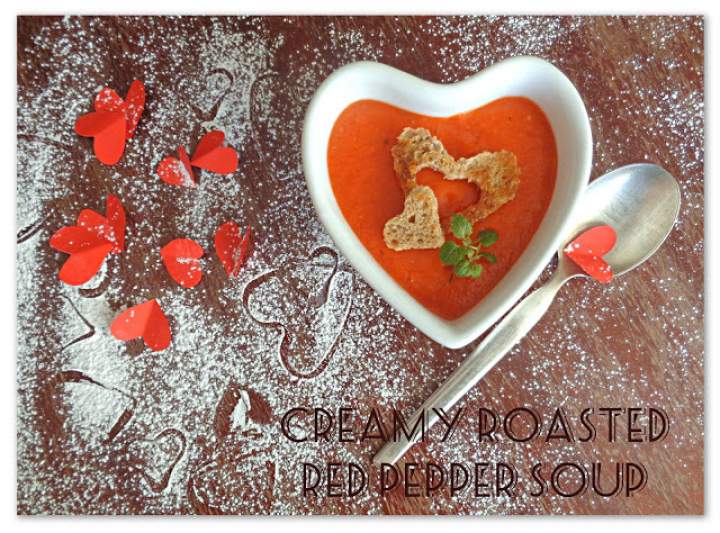 Kremowa zupa z pieczonej papryki – Creamy Roasted Red Pepper Soup