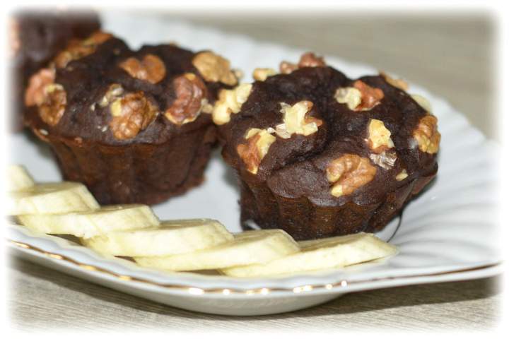 Brownie z fasolą i bananem(muffinki i ciasto)