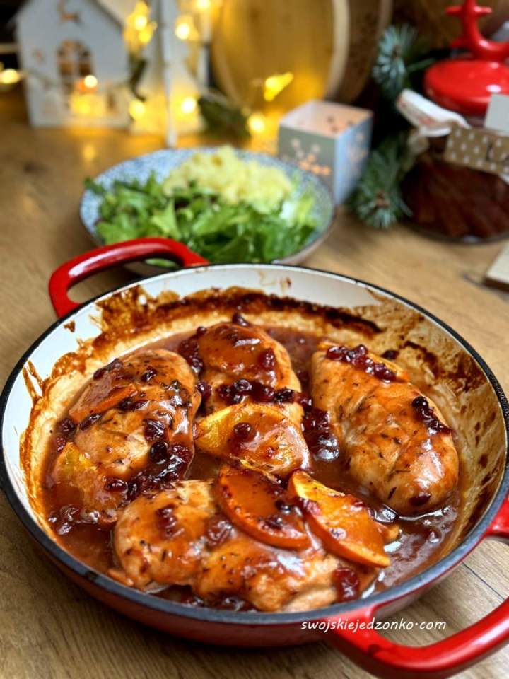 Kurczak z żurawiną i pomarańczą