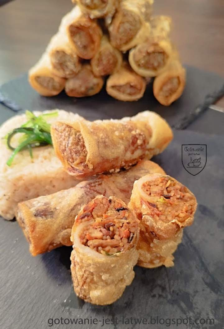 Sajgonki z mięsem wieprzowo-wołowym