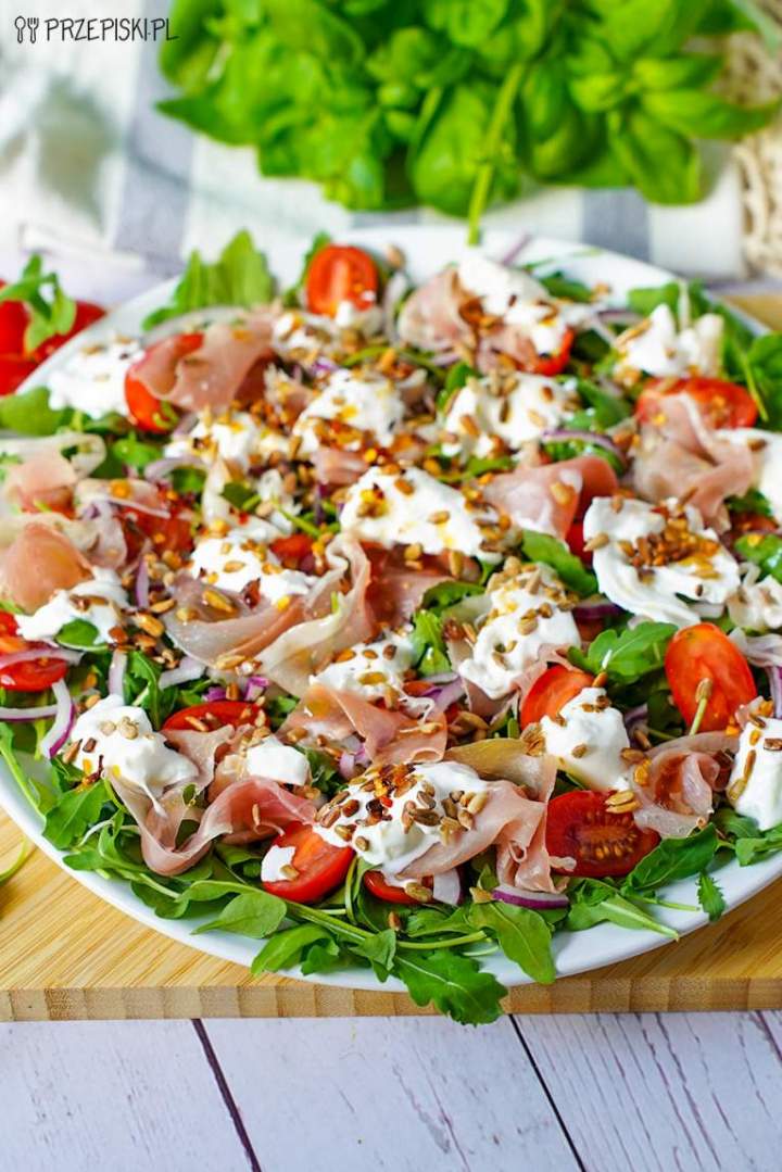 Sałatka z rukolą i burattą