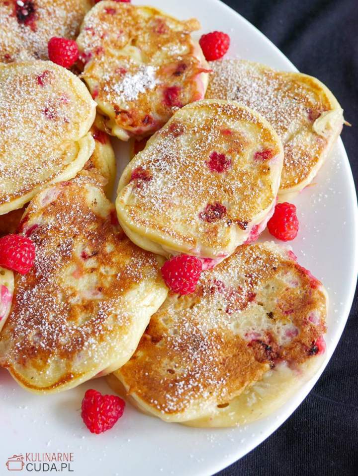 Szybkie placuszki z malinami