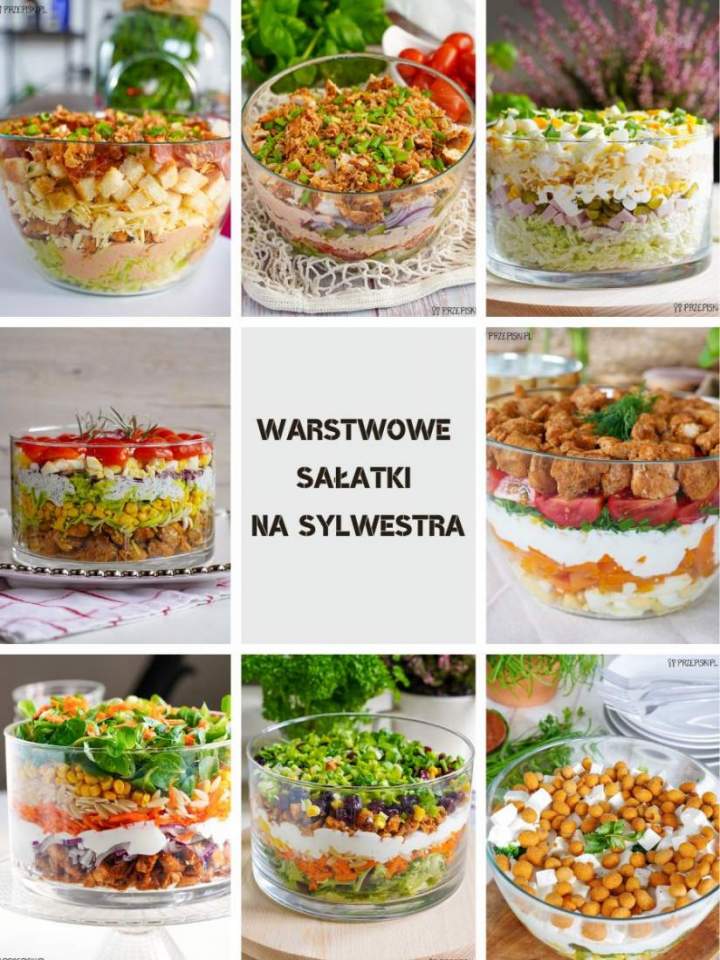 Warstwowe Sałatki na Sylwestra