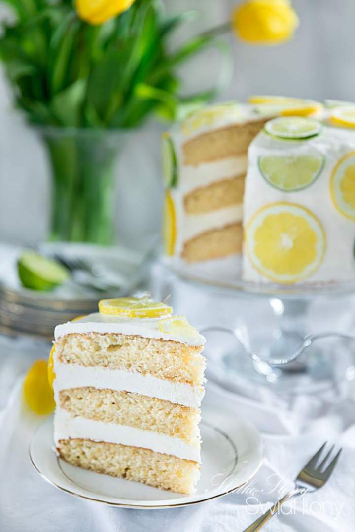 WIOSENNY TORT Z NUTĄ CYTRYNOWĄ I KREMEM MAŚLANYM