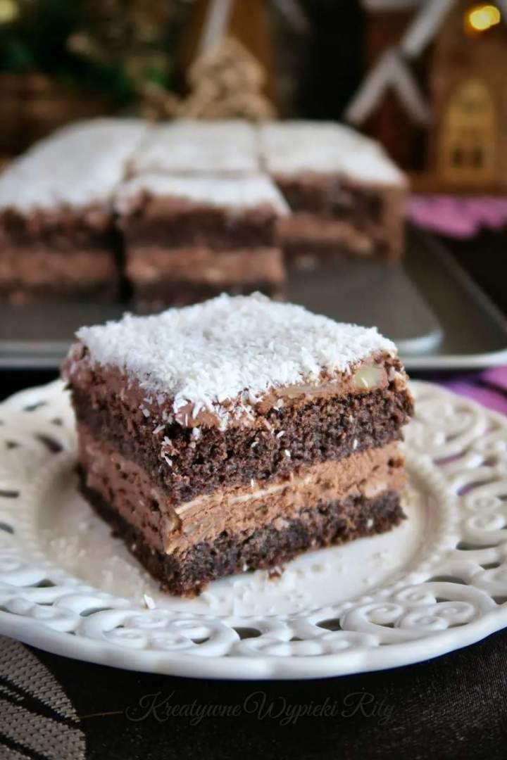 Ciasto makowe z czekoladą i orzechami