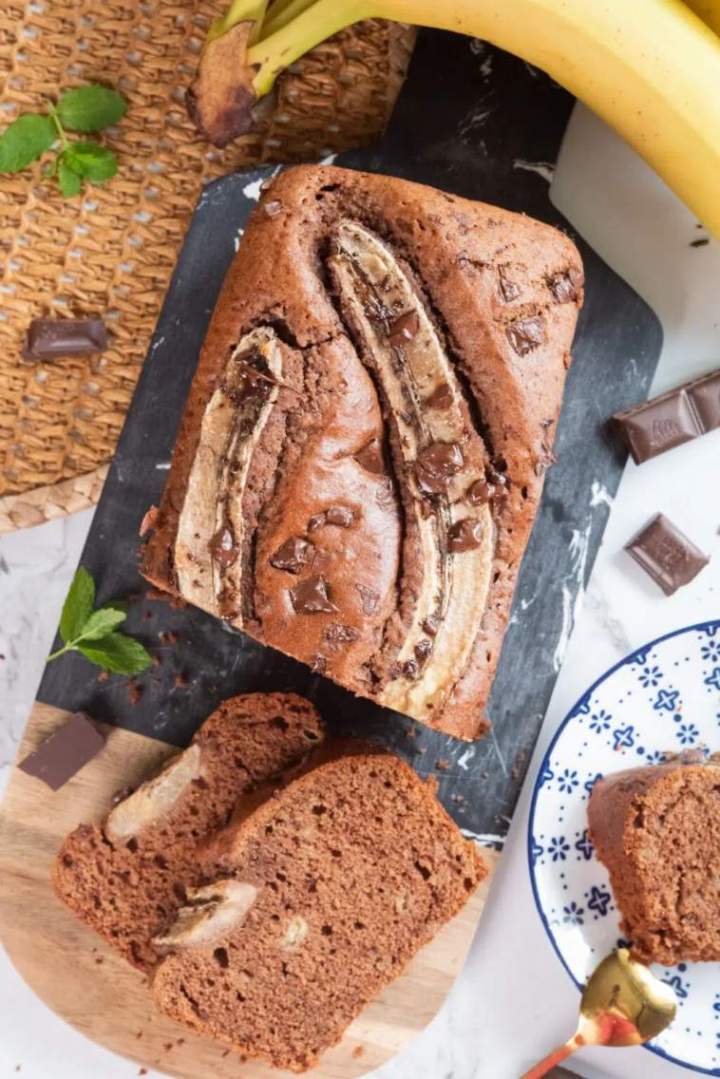 Chlebek bananowy z czekoladą