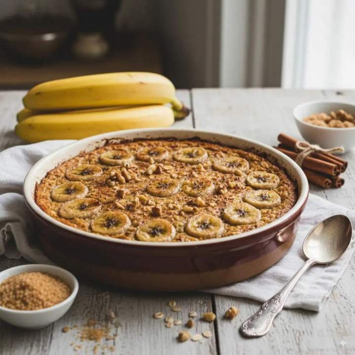Zapiekanka owsiana z bananami