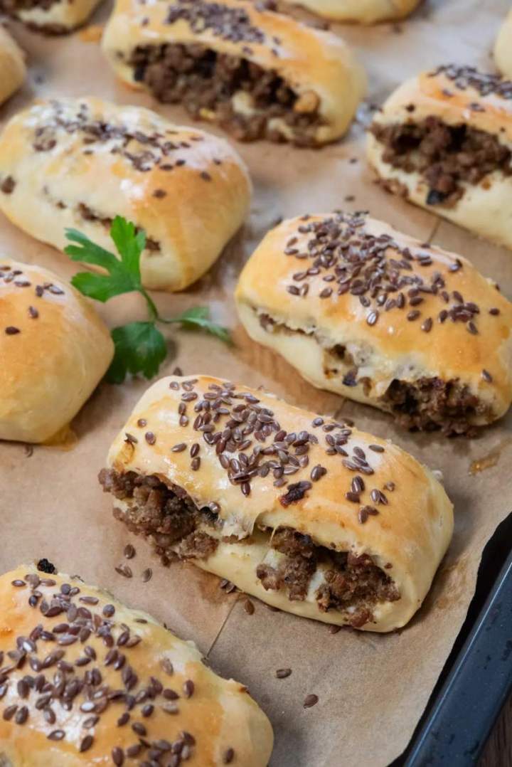 Paszteciki z mięsem i grzybami