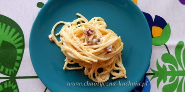 Dietetyczne spaghetti carbonara