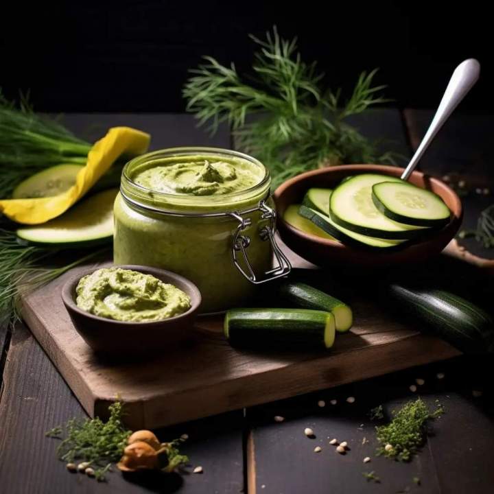Kremowe pesto z cukinii i koperku